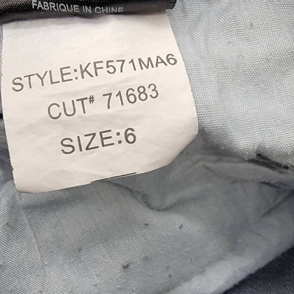 KUT from the Cloth Style KF571MA6 Cut #7163 Cropped Embellished Pockets - Size 6 - Picture 5 of 6